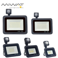 PIR Motion Sensor LED Flood Light Outdoor Warterproof Spotlights 100W 50W 10W Wall Reflector Outdoor Lighting PIR