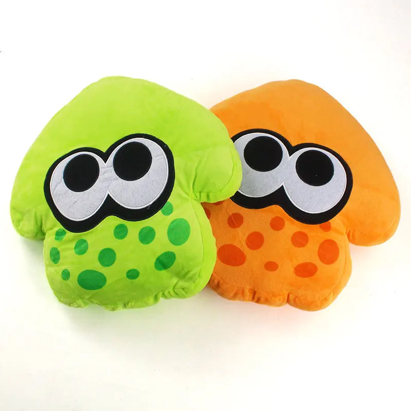 33cm Cartoon Anime Orange Green Splatoon Inkling Kawaii Animal Pollow Cushion Peluche Soft Toys Dolls Kids Gift