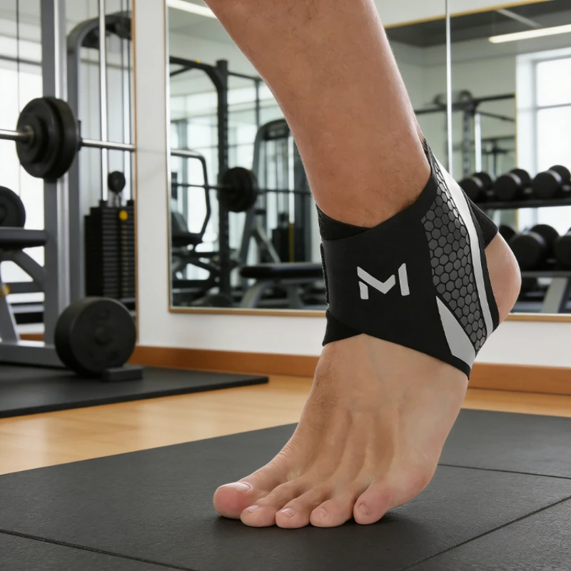 Neue Professionelle Verstellbare Kompressions-Knöchelbandage für Basketball, Laufen, Volleyball, Athleten, Atmungsaktives Elastisches Design