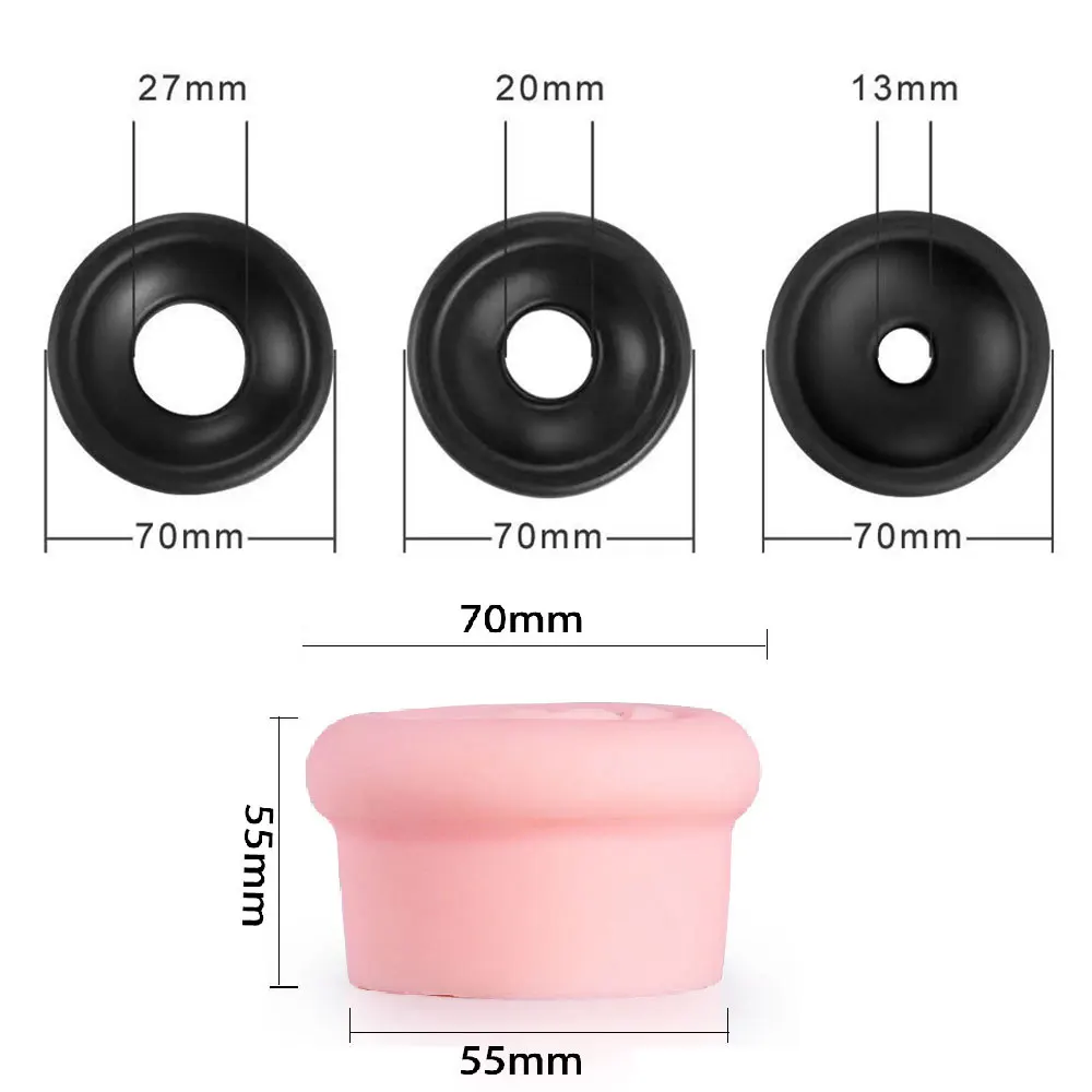 Premium Penis Pump Accessory Set - Silicone Ring Exercise Device - Fits All Sizes with Sealing Slot Replacement & Parts for Pump