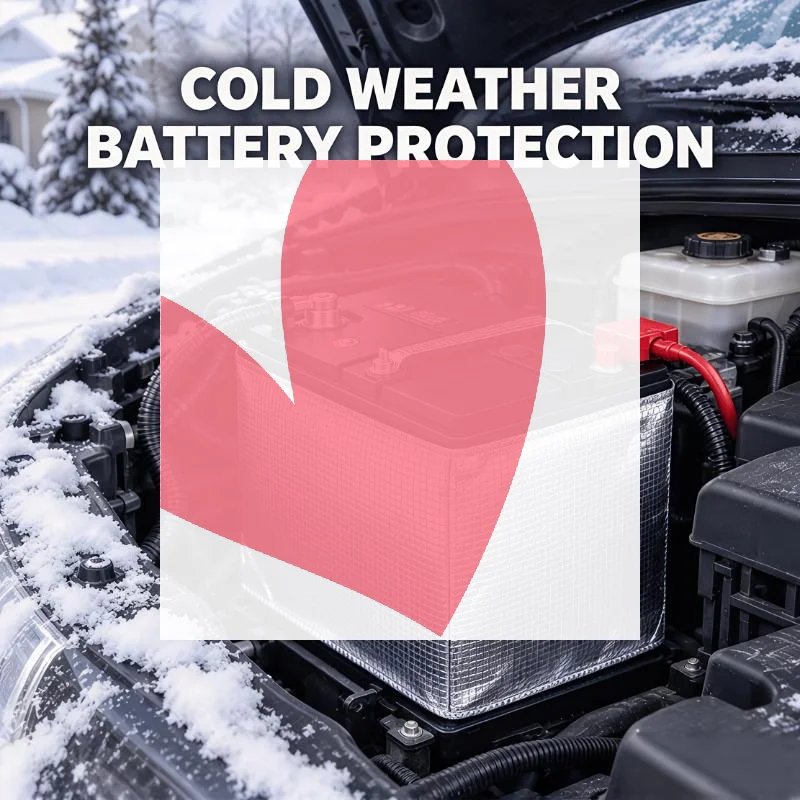 Winter Fireproof Flexible Battery Heat Blanket Thermal Warm Pad for Automotive RV Trailer Boat Marine