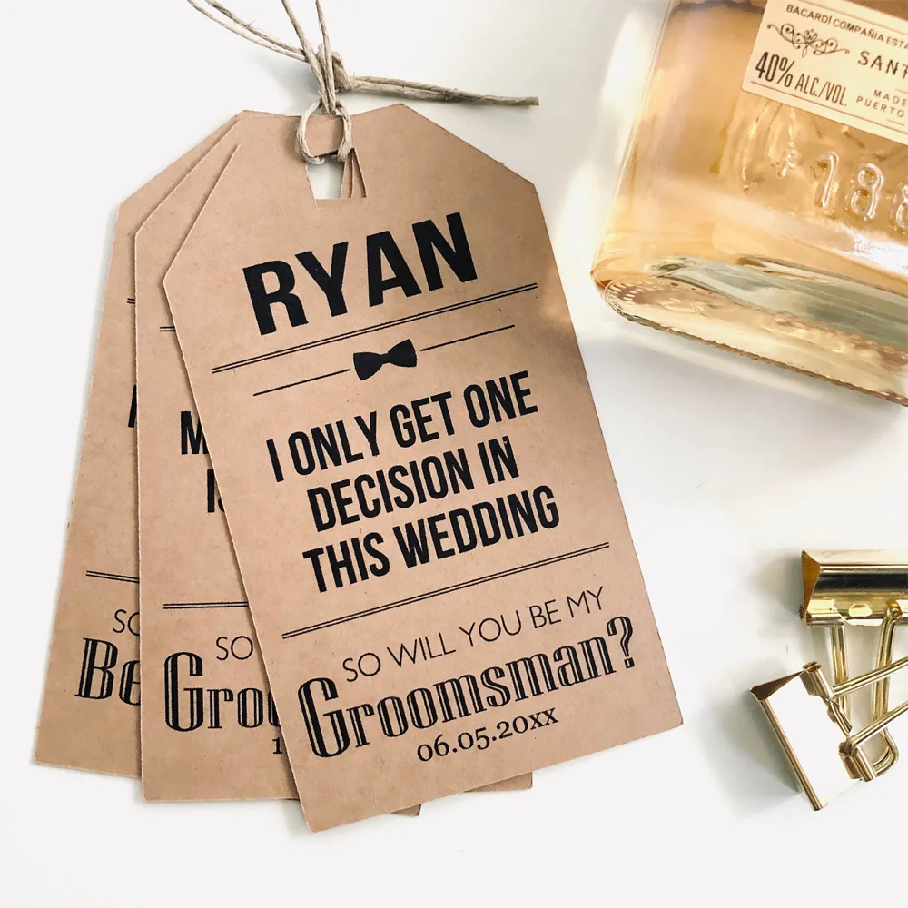 Best Man Groomsman Usher Proposal Box Gift Card Ideas,Personalized Groomsmen Hang Tags,Funny Groomsmen Best Man Proposal Tags