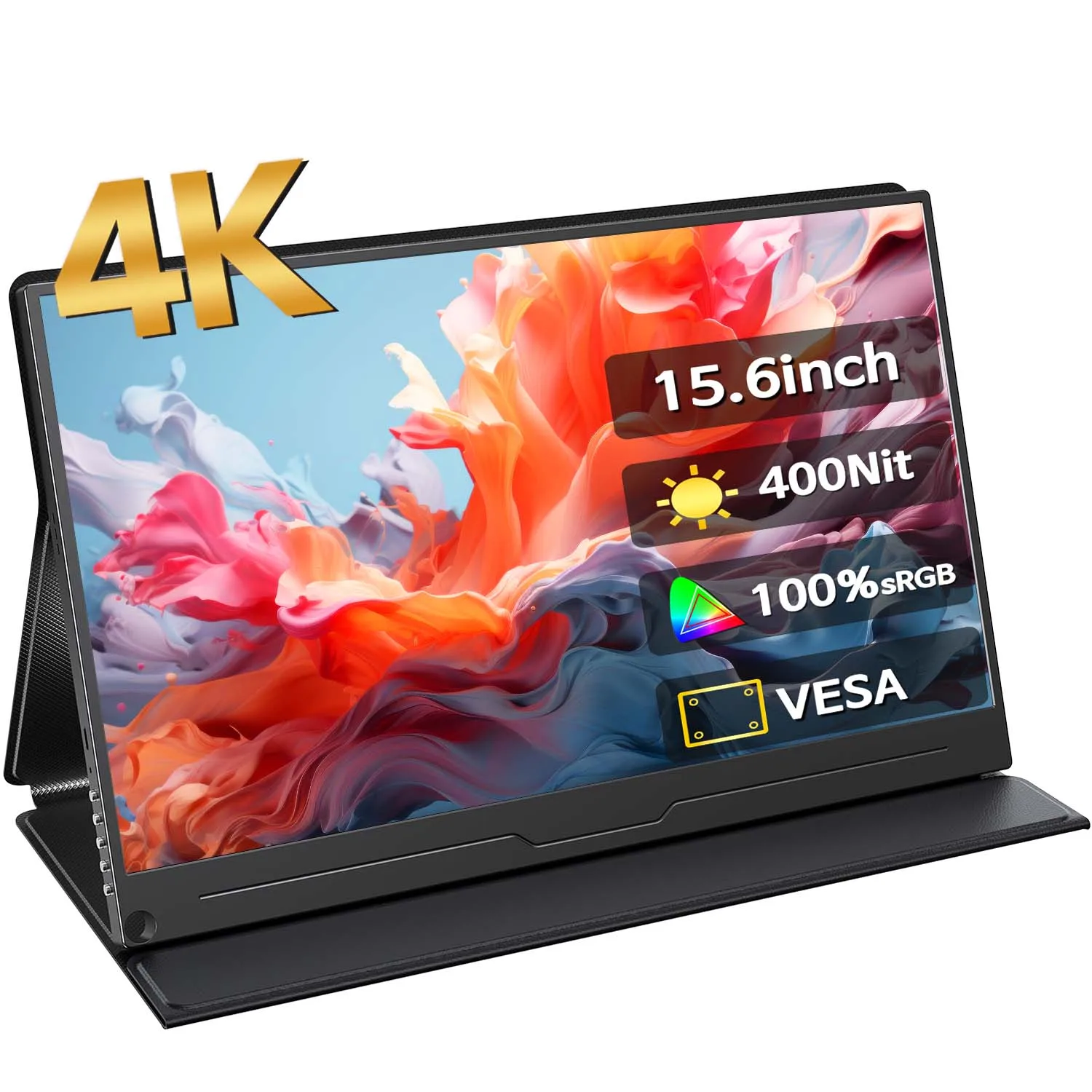 

EVICIV 15,6-дюймовый 4K-дисплей для компьютера 3840×2160 100% sRGB USB-C HDMI внешний портативный монитор для ноутбука MacBook Switch PS5/4 Xbox