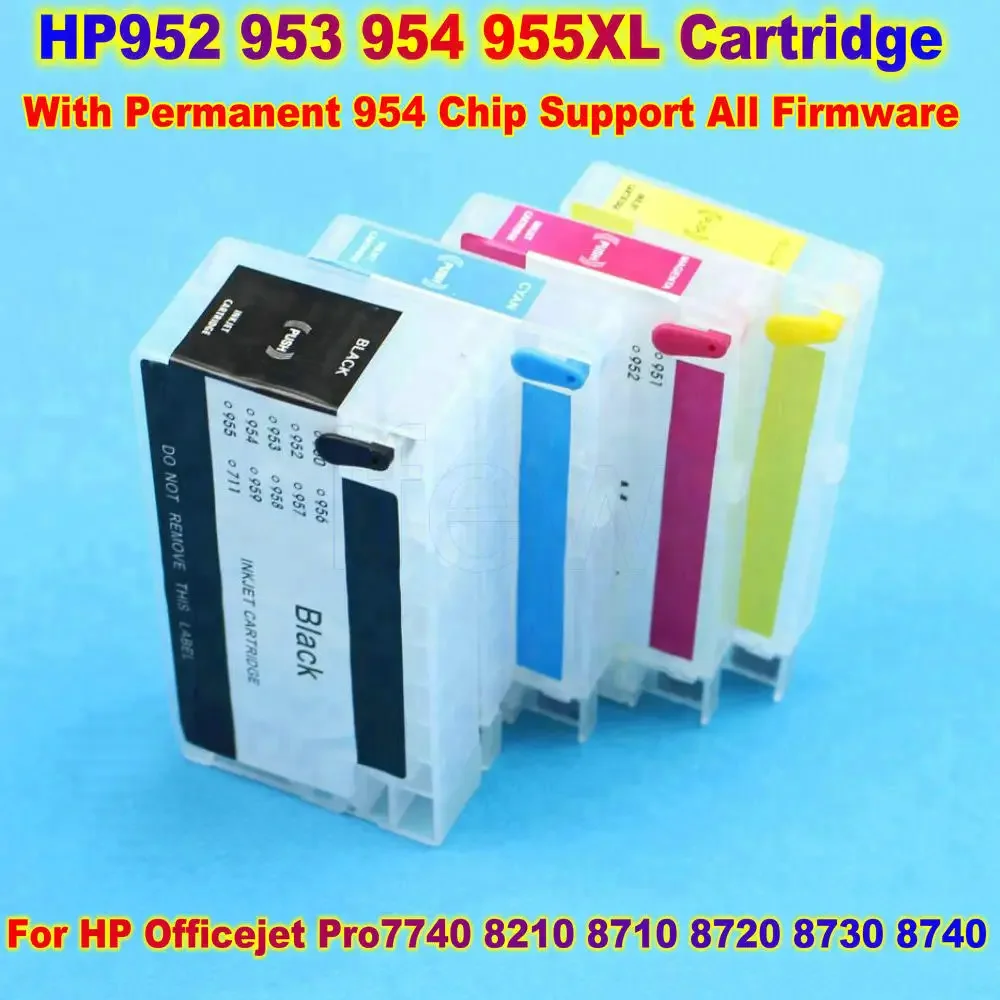 

Printer Ink Cartridge For HP 95U HP 952 953 954 955XL With Permanent 954 Chip for HP Officejet Pro 7740 8210 8710 8720 8730 8740