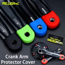 Risk 2pcs Silicone Bicycle Crank Arm Protector Cover Mountain Road Bike Universal Crankset Protective Caps MTB Cycling