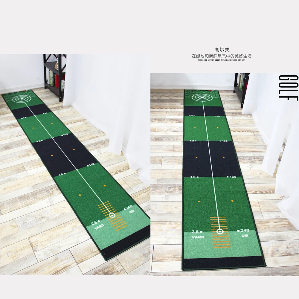 Tapis de Golf 50x300cm, tapis de mise, entraînement intérieur et extérieur, pratique de Golf, tapis de Fairway vert, lavable et antidérapant
