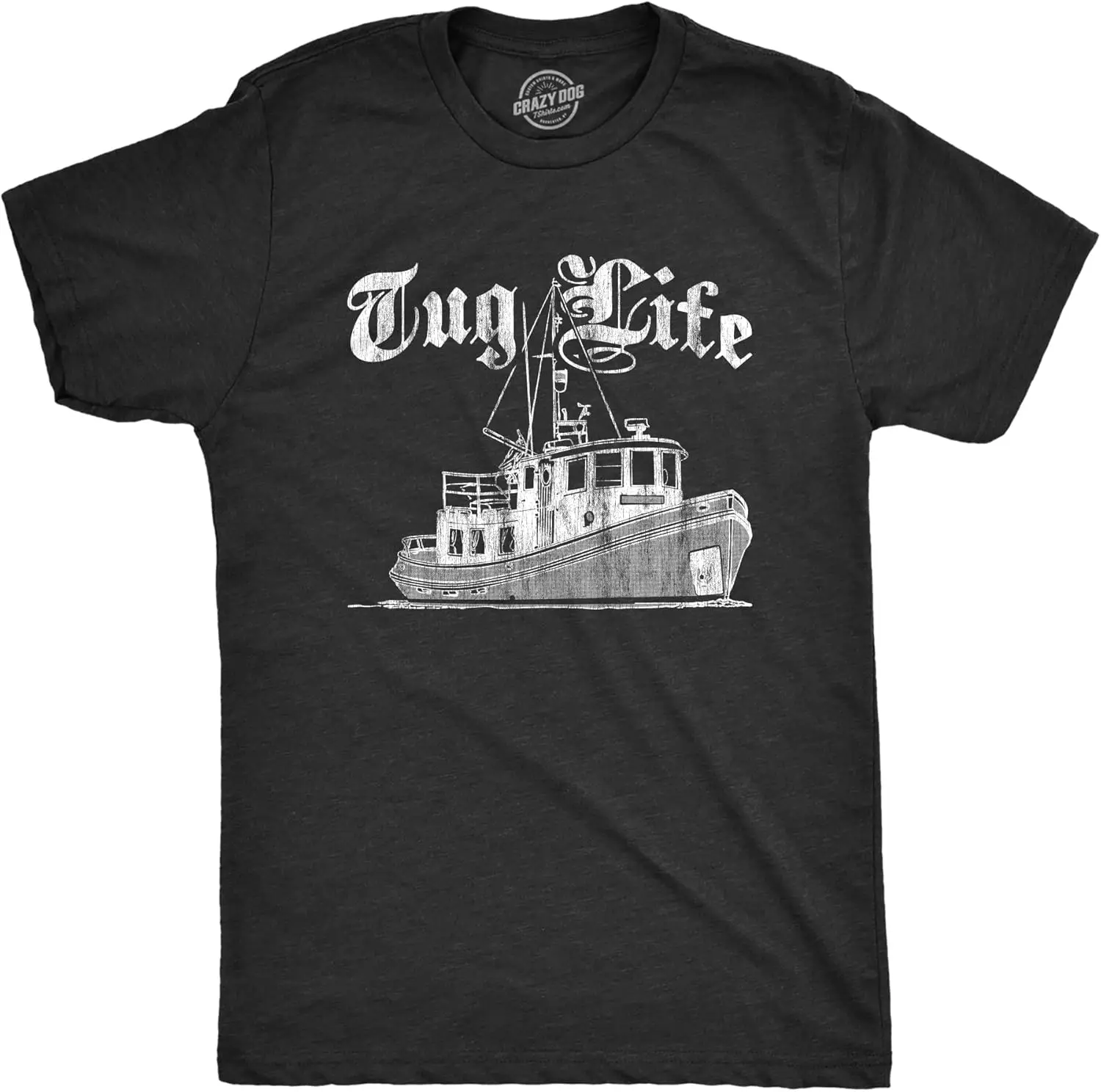 Mens Tug Life Tshirt Funny Thug Life Tug Boat Sarcastic Saying Novelty Tee