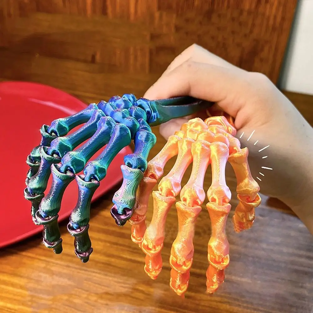 

3D Printed Movable Joint Skeleton Claw Flexible Articulated Joints Halloween Skeleton Hand Spooky Human Skeleton Palm Model