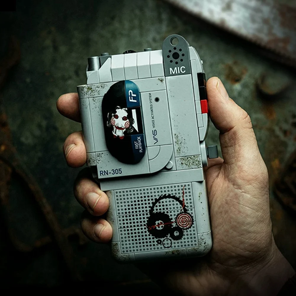 Idea Horror Movie Assembly Building Block Billy Construction Brick Tape Recorder Toys With Sound I Want To Play A Game For Gifts