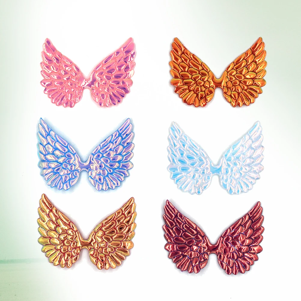 

60 Pcs Accessory Angel Wings Headband Crafts for Girls Patches Sticker Clothing Material