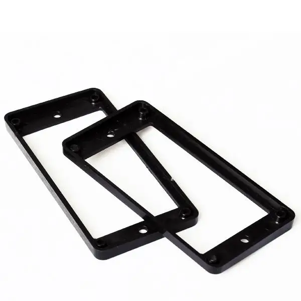 Tooyful 2Pcs Plastic Flat Metal Humbucker Pickup Frame Mounting Ring Accessory 4mm Thick Black for LP Electric Guitar Wholesales