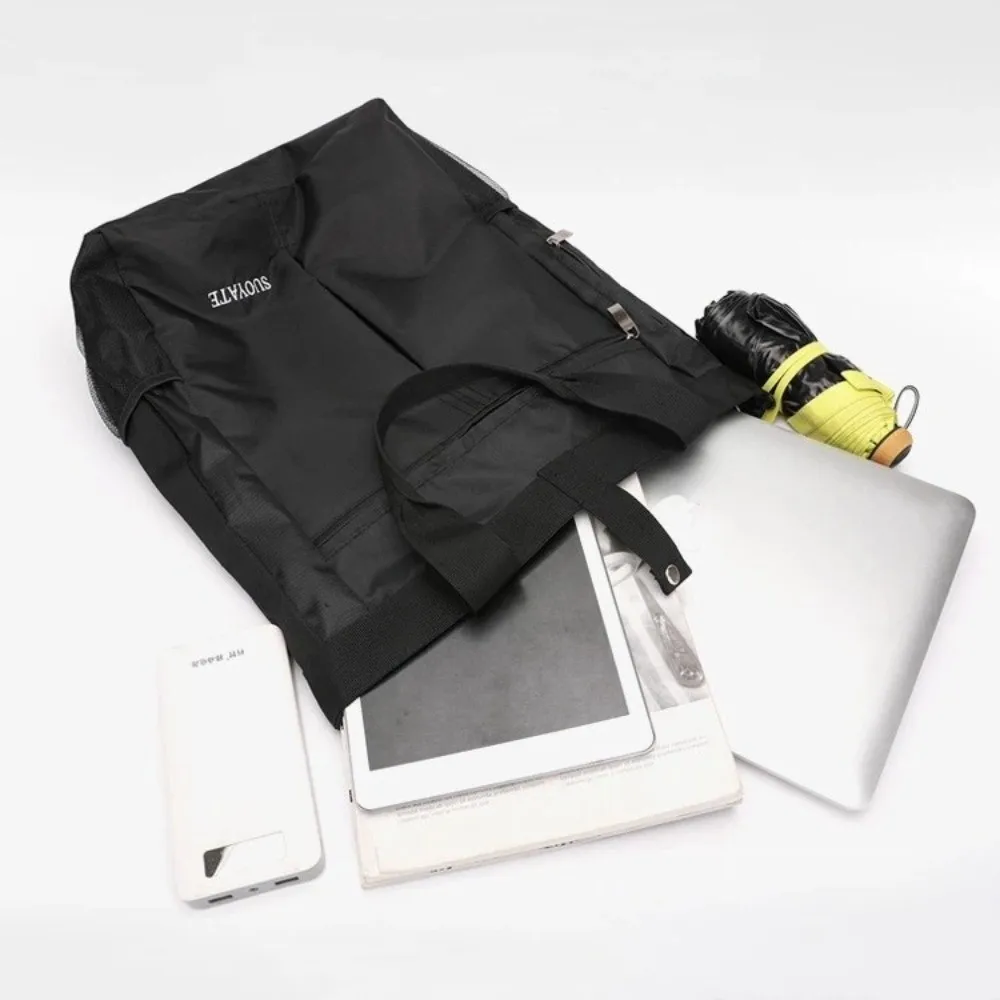 

Portable Large Capacity Men's Handbag Soft Handle Pure Color Laptop Bag Waterproof Nylon Tote Bag Men