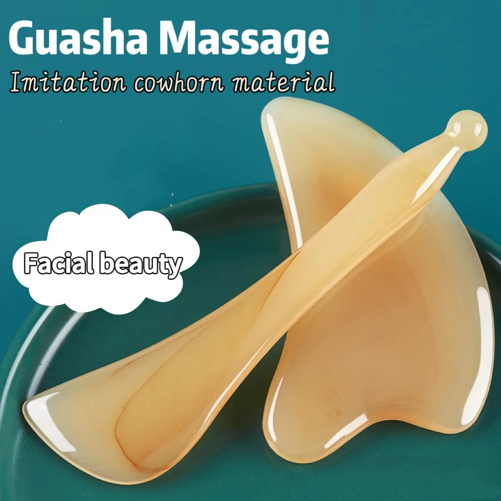 Imitation Ox Horn Scraping Board Neck Lifting Beauty Stick Triangular Heart-shaped Scraping Tablets Gua Sha  Massage Tool Guasha