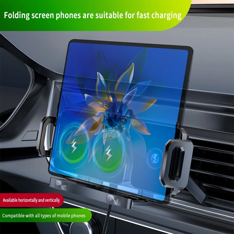 for Foldable Screen Phones Universal Cellphone Stand Charging Car Phone Holder Infrared Sensor Auto‑Clamp Air Vent Car Mount