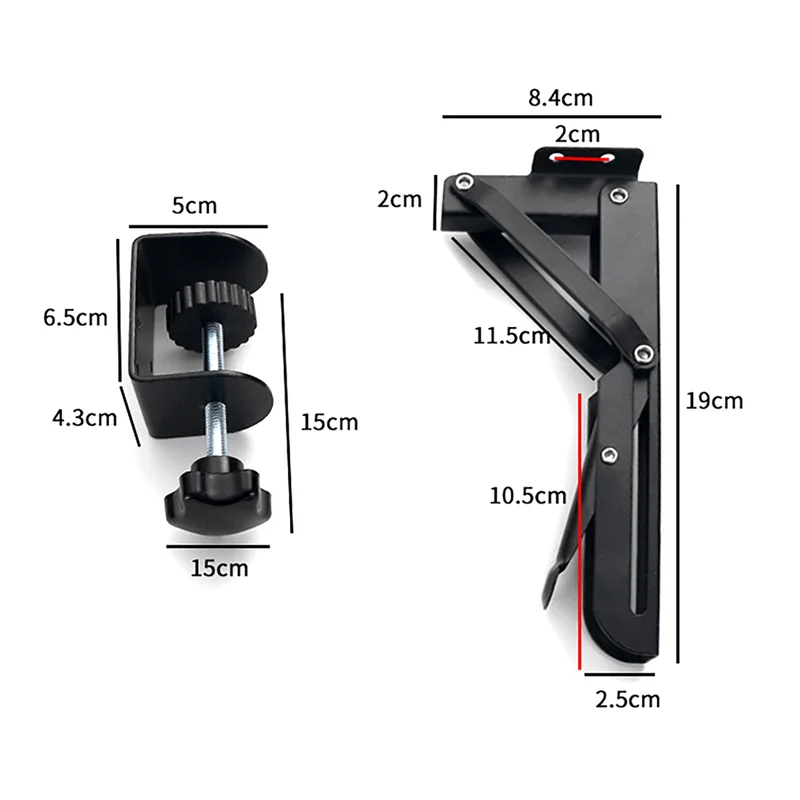 Imagem -05 - Grampos Ergonômicos do Suporte do Teclado do Aço Laminado Frio Altura Ajustável Resistente Faça Você Mesmo Casa Escritório Cabe sob a Mesa