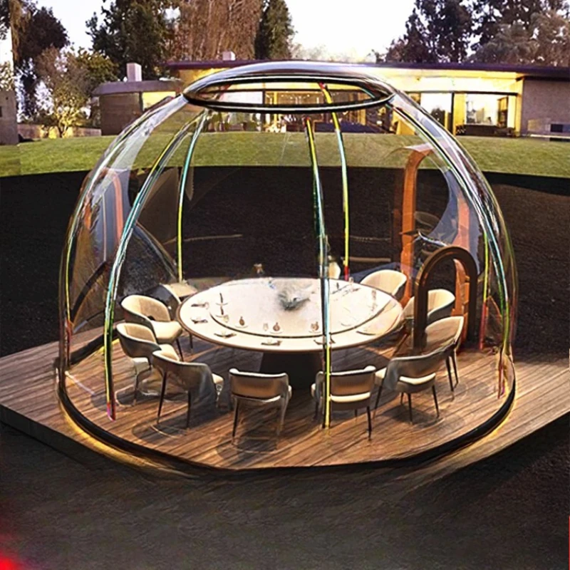 

Removable PC material transparent bubble house colorful light star room outdoor homestay