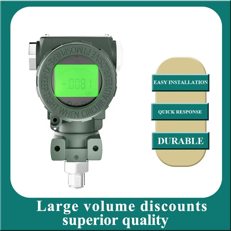 Transmissor de pressão Hart à prova de explosão, inteligente, intrinsecamente seguro com display LCD