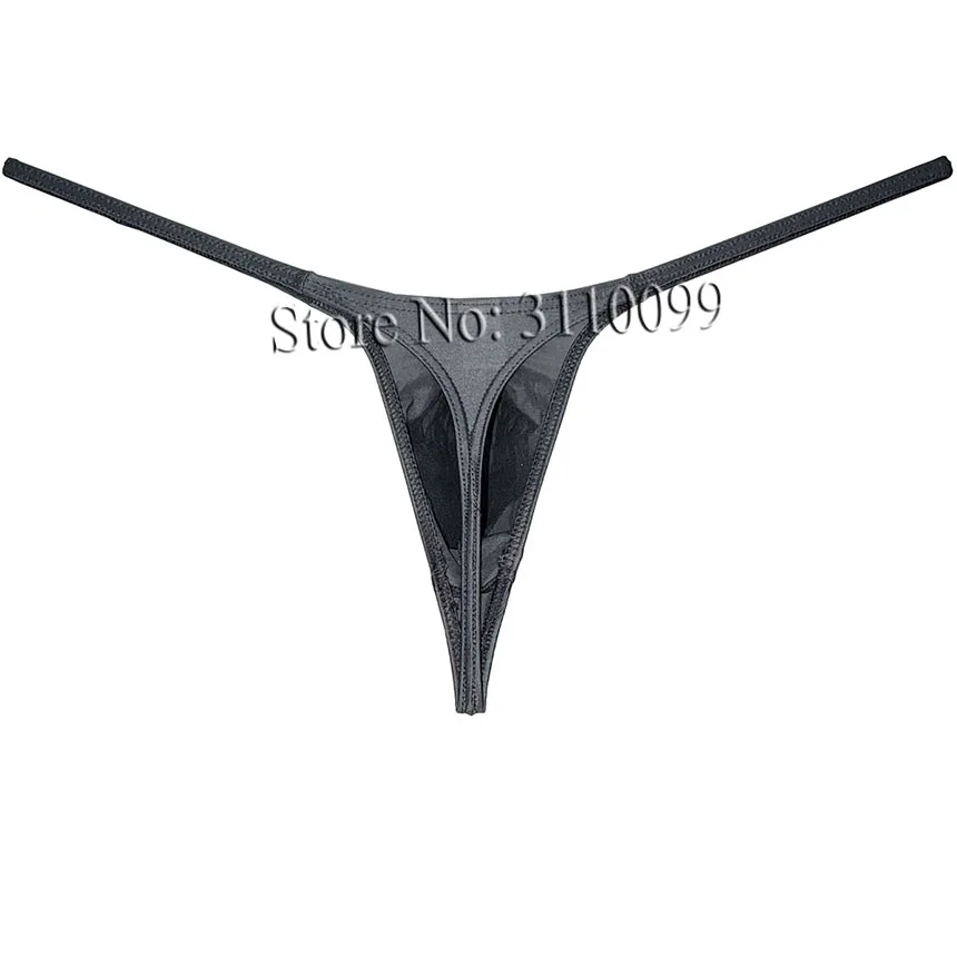 Men‘s Push-out G-string Tanga Enhance Pouch Bikini Thong Shiny T-back Lingerie Underwear