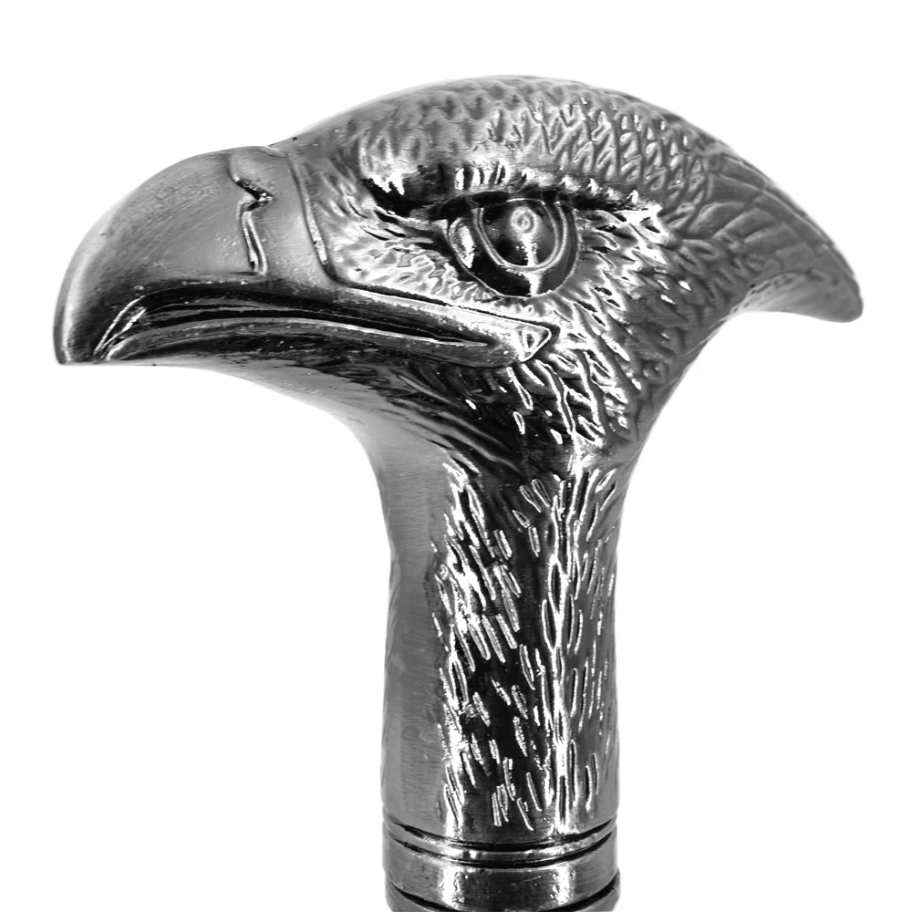 Bastón de Metal con cabeza de águila Falcon para hombre, muleta de mano libre, 92cm