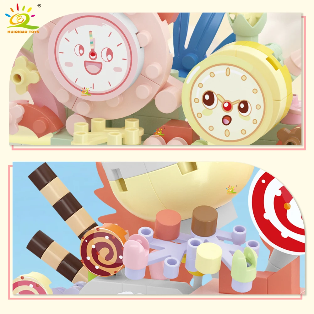 ตัวต่อไมโครบล็อก HUIQIBAO รุ่นร้านค้าน่ารัก แบบจำลองเบอร์เกอร์ ดอกไม้ทอด ของเล่นตัวต่อขนาดเล็กสำหรับเด็ก ตกแต่งโต๊ะทำงาน