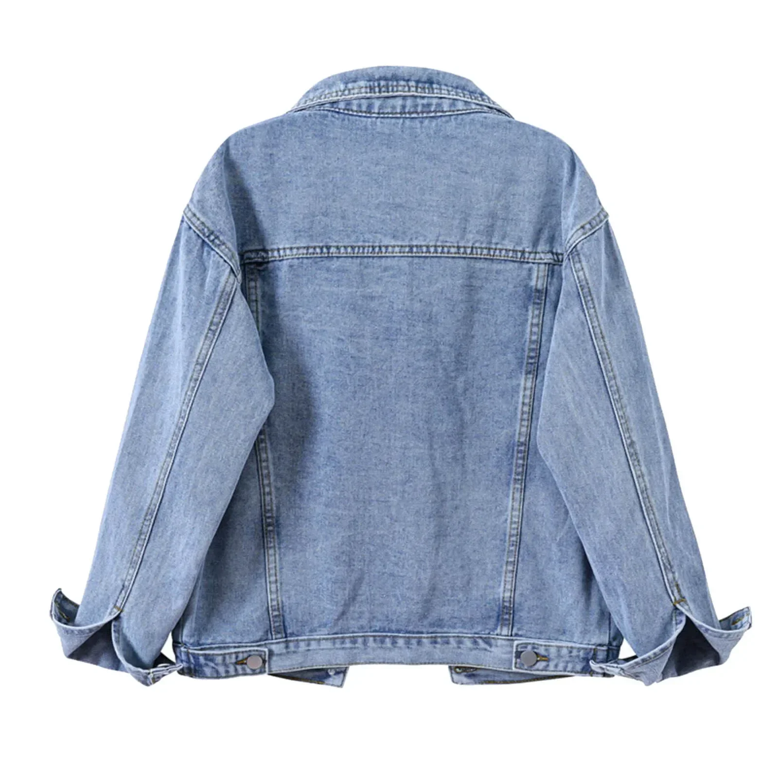 2024 Frühling Herbst neue Jeans jacke Frauen lässige Tops Kurz mantel weibliche Farbe Jeans jacken Baumwolle lose Oberbekleidung Frau Tops