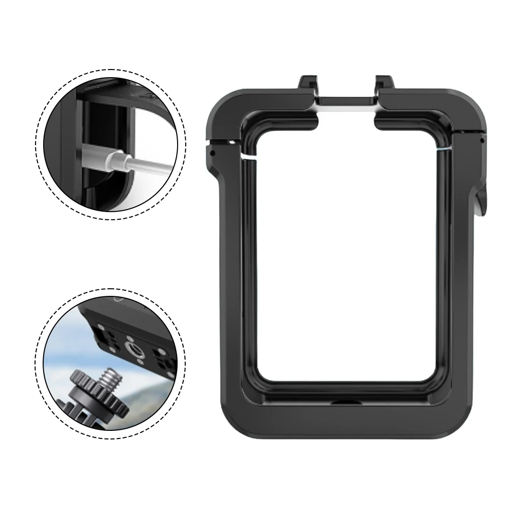 Utility Frame Cage With Safety Lock & Magnetic Cold Shoe For DJI OMSO360 ABS 93*72*27mm Utility Frame Cage Consumer Electronics
