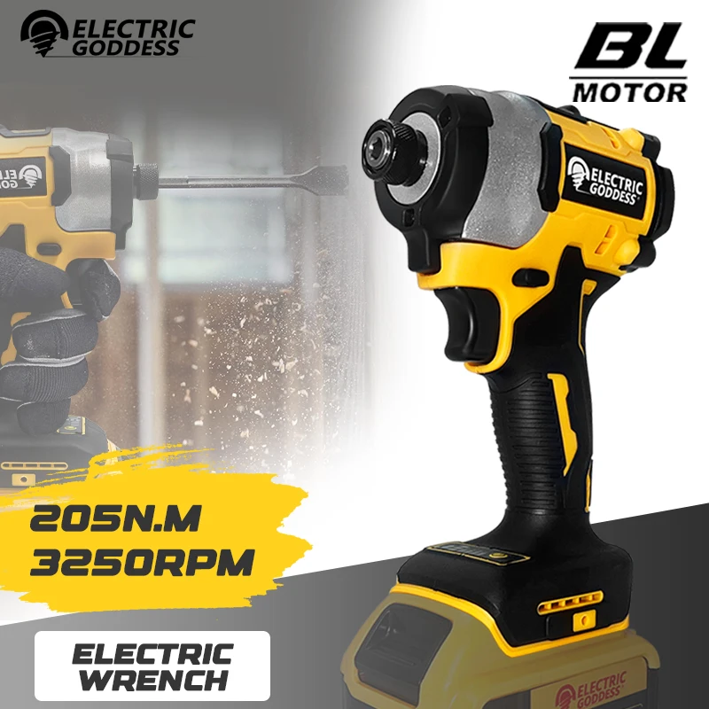 

Electric Goddess DCF850 Cordless Impact Wrench Brushless Electric Wrench Large Torque Repair Tool For Dewalt 20V Battery ﻿Pin