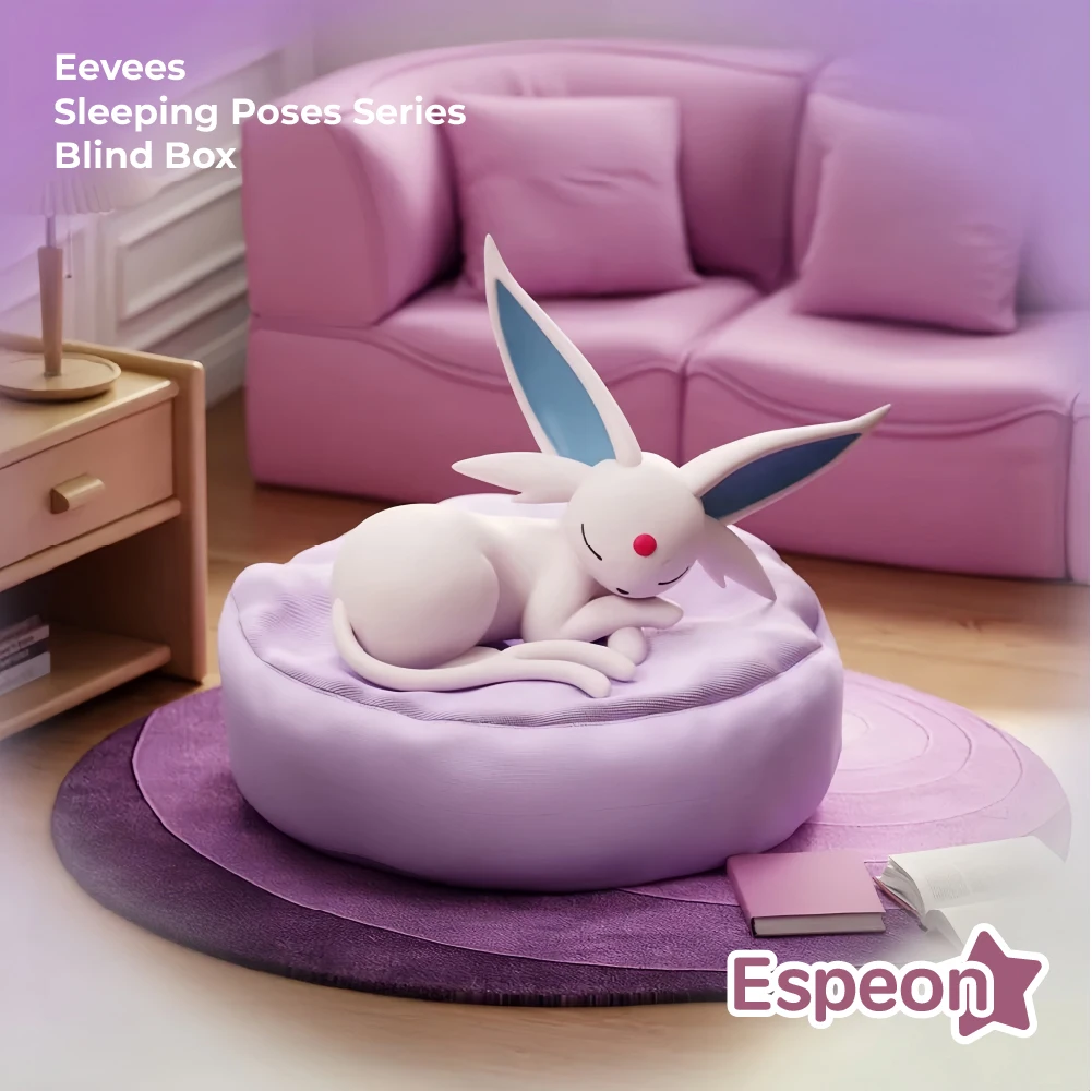 البوكيمون 9-Style Eevees النوم تشكل أرقام صناديق أعمى Sylveon Espeon Umbreon Flareon Vaporeon أنيمي التماثيل الاطفال دمى هدايا #3