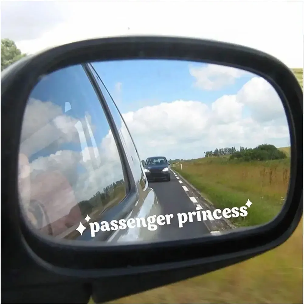 Car Stickers Fun Mirror Decorative Sticker Passenger Princess Waterproof Sticker Mirror Cover Film Woman for Universal Model