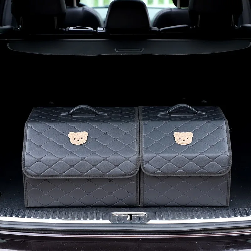 

Car Trunk Storage Box Leather Multi-functional Car Folding Storage Box Storage Box Car Interior Supplies