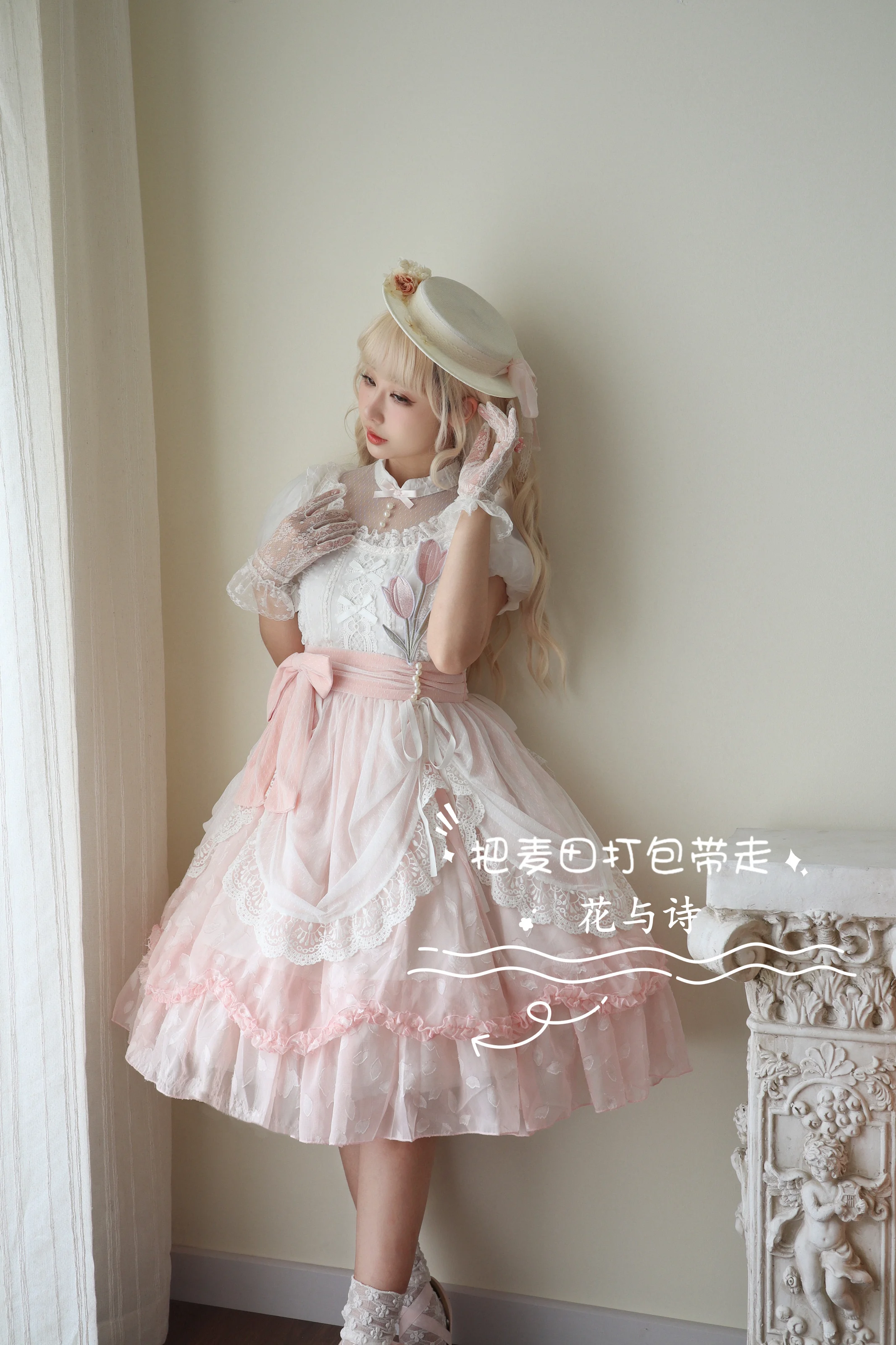 Lolita Elegant Girl OP Dress Super Fairy Lace Sweet Princess