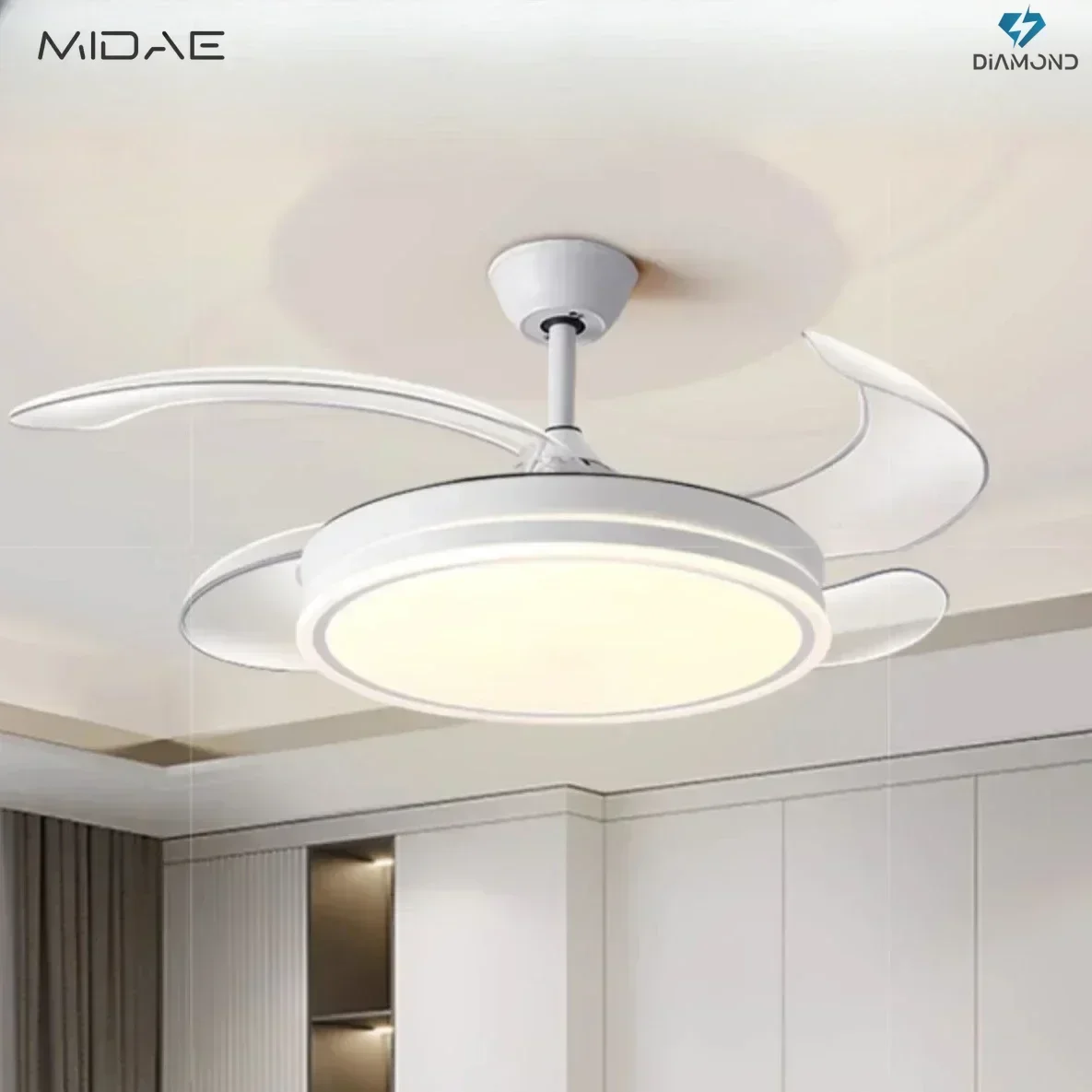 

Богемная невидимая вентиляторная лампа — стильное плавление для потолка вашего дома, идеально подходит для гостиной, столовой и спальни.