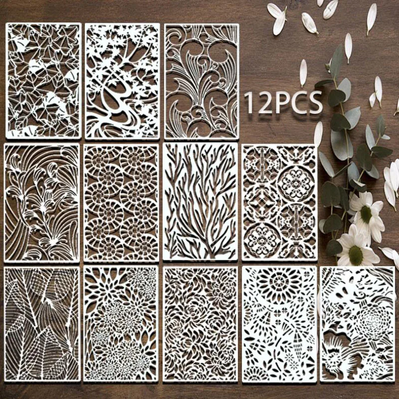 28*18cm Coral Texture On Leaves Coloring Embossing Stencils DIY Scrapbooking Patterns Holiday Painting Template Decora Reusable