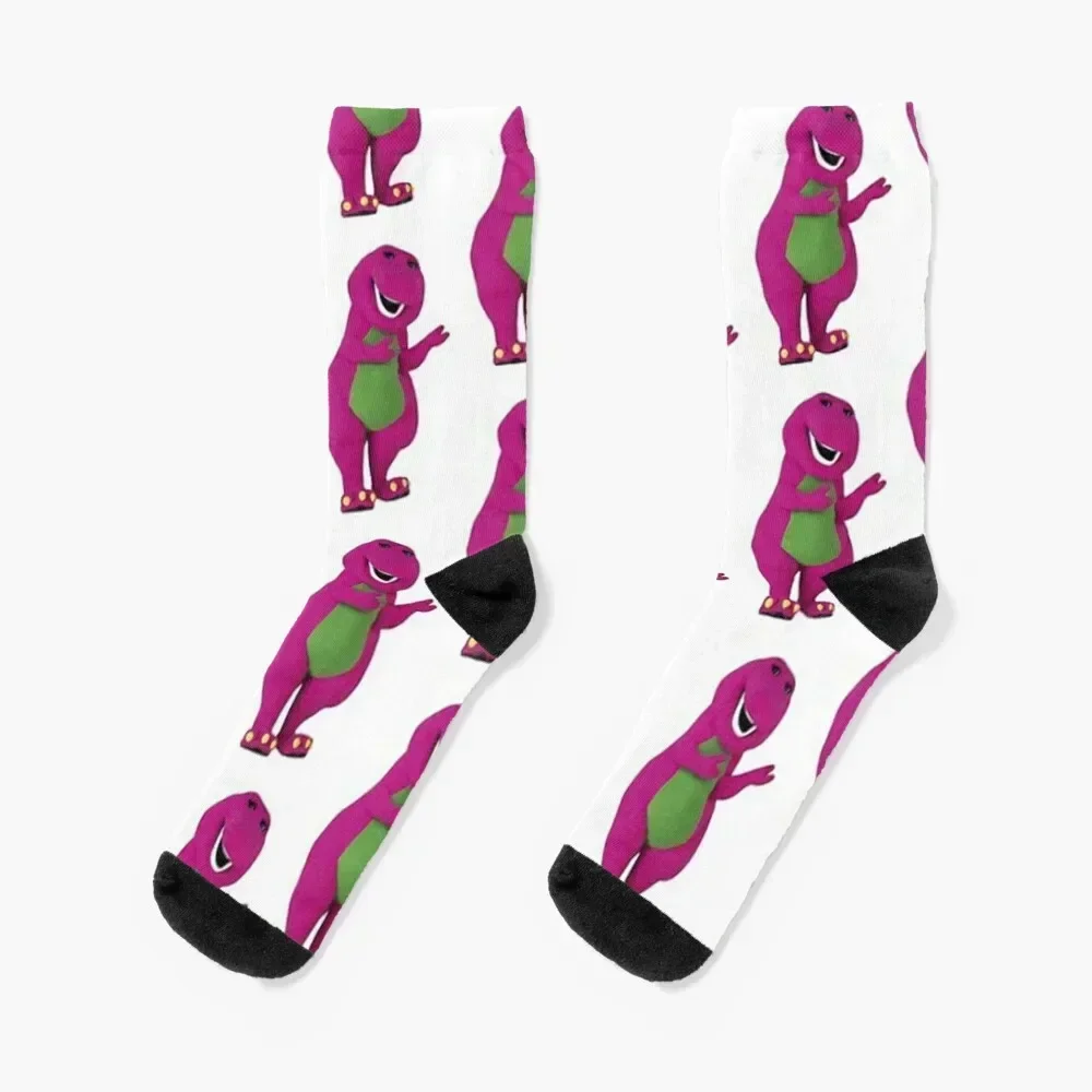 

Barney The Dinosaur Socks basketball anti-slip floral retro Women's Socks Men's