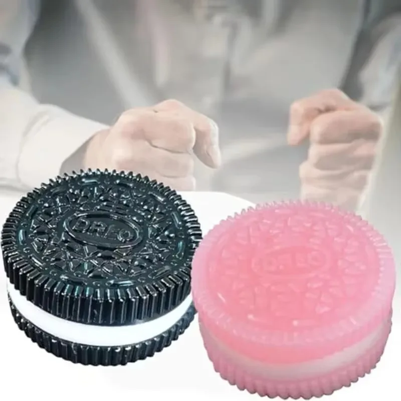 Oreo Biscuit Squeeze Toys Super Soft Silicone Stress Relief Toy Handmade Squeeze Christmas Gift Simulation Dessert Pinching Toy