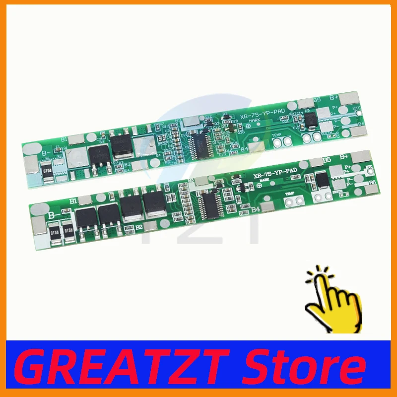 7S 24V 5A 10A BMS Protection Circuit Board Charge Protec Plates Charging Module for Lithium Battery Pack Power Bank E-bike