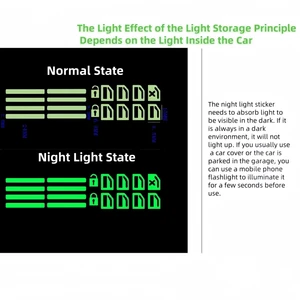 18 Buah / set Stiker Neon Tombol Sakelar Tombol Fungsi Mobil Stiker Dekorasi Interior Mobil Tahan Air Tahan Aus 6 interior truk man penjualan terbaik - №