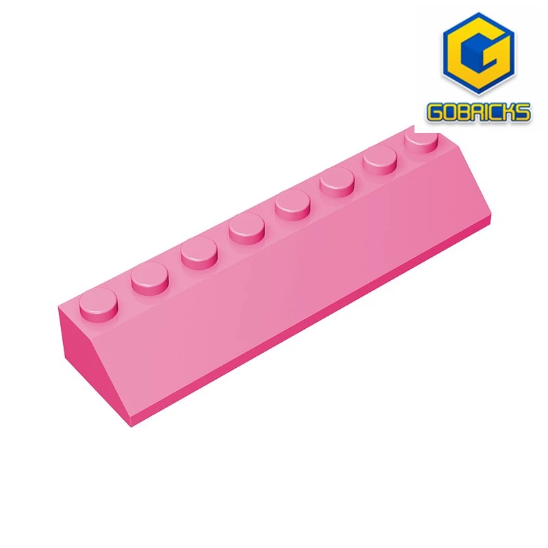 MOC PARTS GDS-736 ROOF TILE 2X8/45 - 2x8 45 Slope roof tiles compatible with lego 4445 children\'s toys Assembles Building Blocks