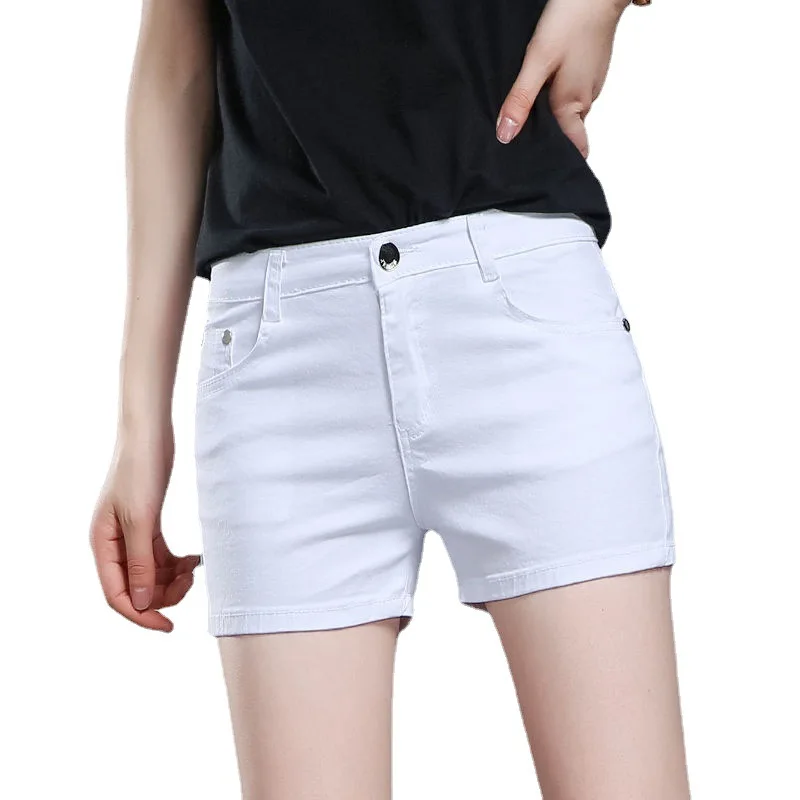 Fashion Candy Color Summer Cool Mid Rise Denim Shorts Women Slim Fit Cotton Breeches Fresh Sweet Girl Casual Pants Clothes Gift