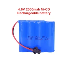 4.8V 2000mah Ni-CD Battery Rechargeable Battery AA Battery Pack Used for Toy Car Dump Truck Four-wheel Drive Alloy Climbing Car