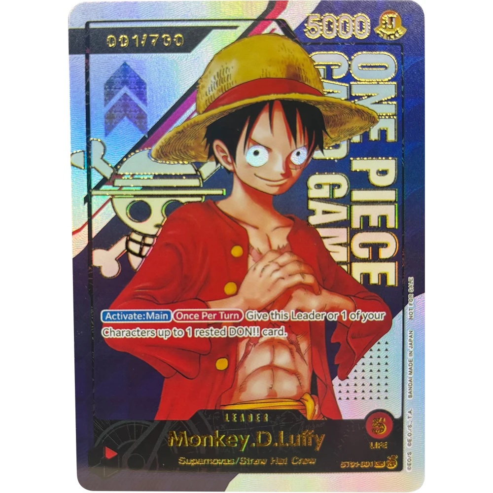 

Коллекционные карточки ONE PIECE GAME Monkey.D.Luffy ST10-001 Supernovas EN DIY Высококачественные самодельные игровые аниме-карточки, подарок, игрушка