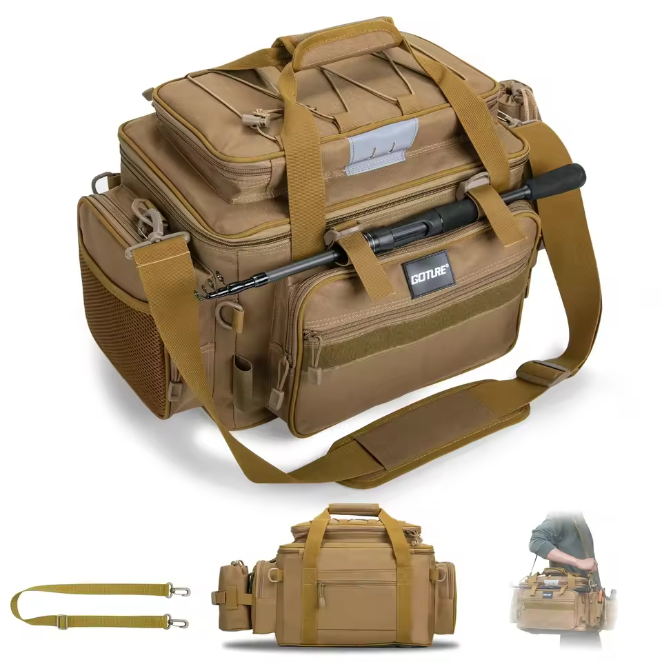 Waterproof Fishing Shoulder Bag Outdoor Cycling Quality Sports Pack Large Capacity Tactical Soft Storage Camping Bag