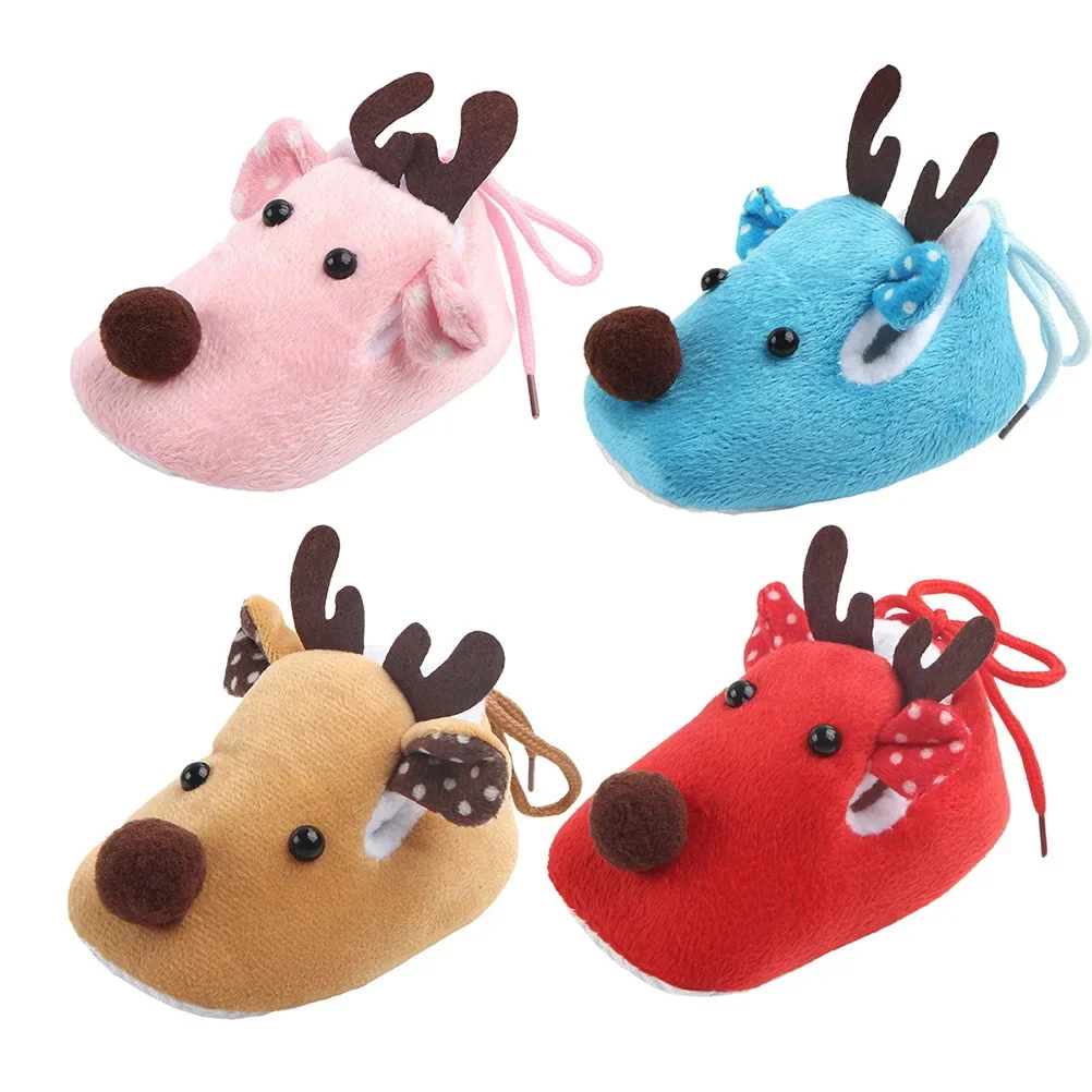 

1 Pair Christmas Themed Design Winter Warm Cotton Baby Toddler Insoles Shoes Baby Christmas Boots Slipper Shoes Infant Newborn B