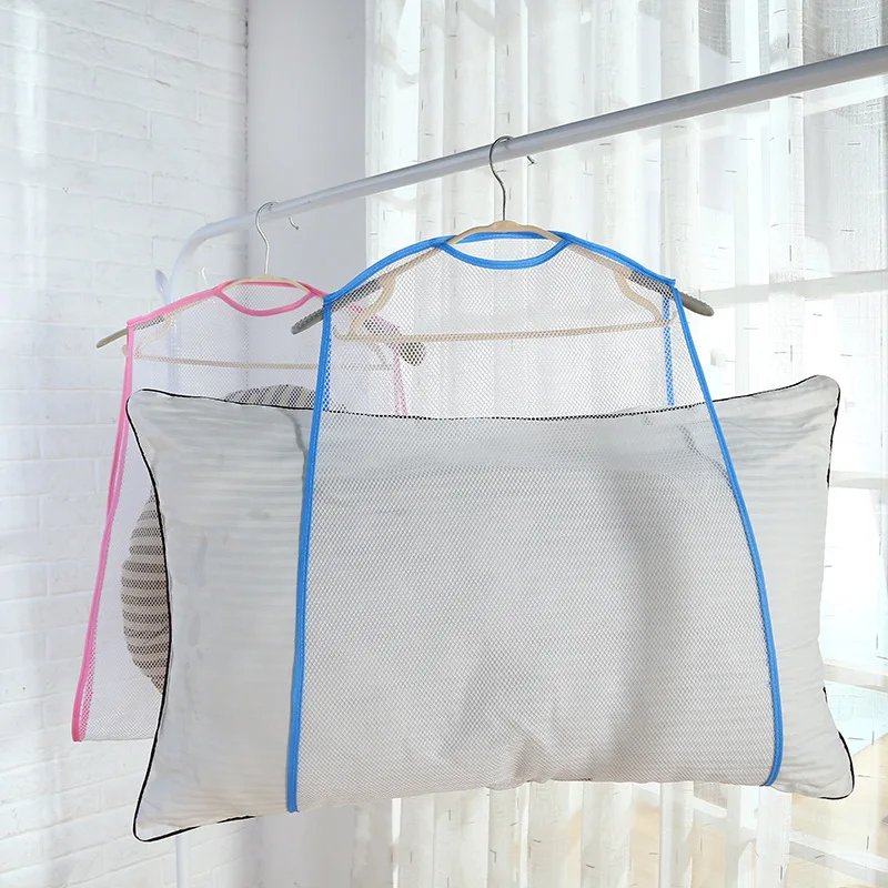 

10pcs Pillow Clothes Clothes Drying Bag Hanging Drying Bag Outdoor Windproof Pillow Household Balcony Rack Pillow Drying Net