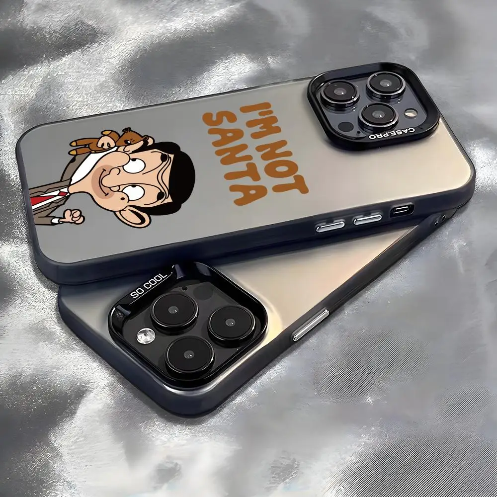 مثيرة للاهتمام M-Mr.Bean جراب هاتف آيفون 17 16 15 14 13 12 11 برو ماكس الهواء الملونة ماتي الليزر أورورا للصدمات #4