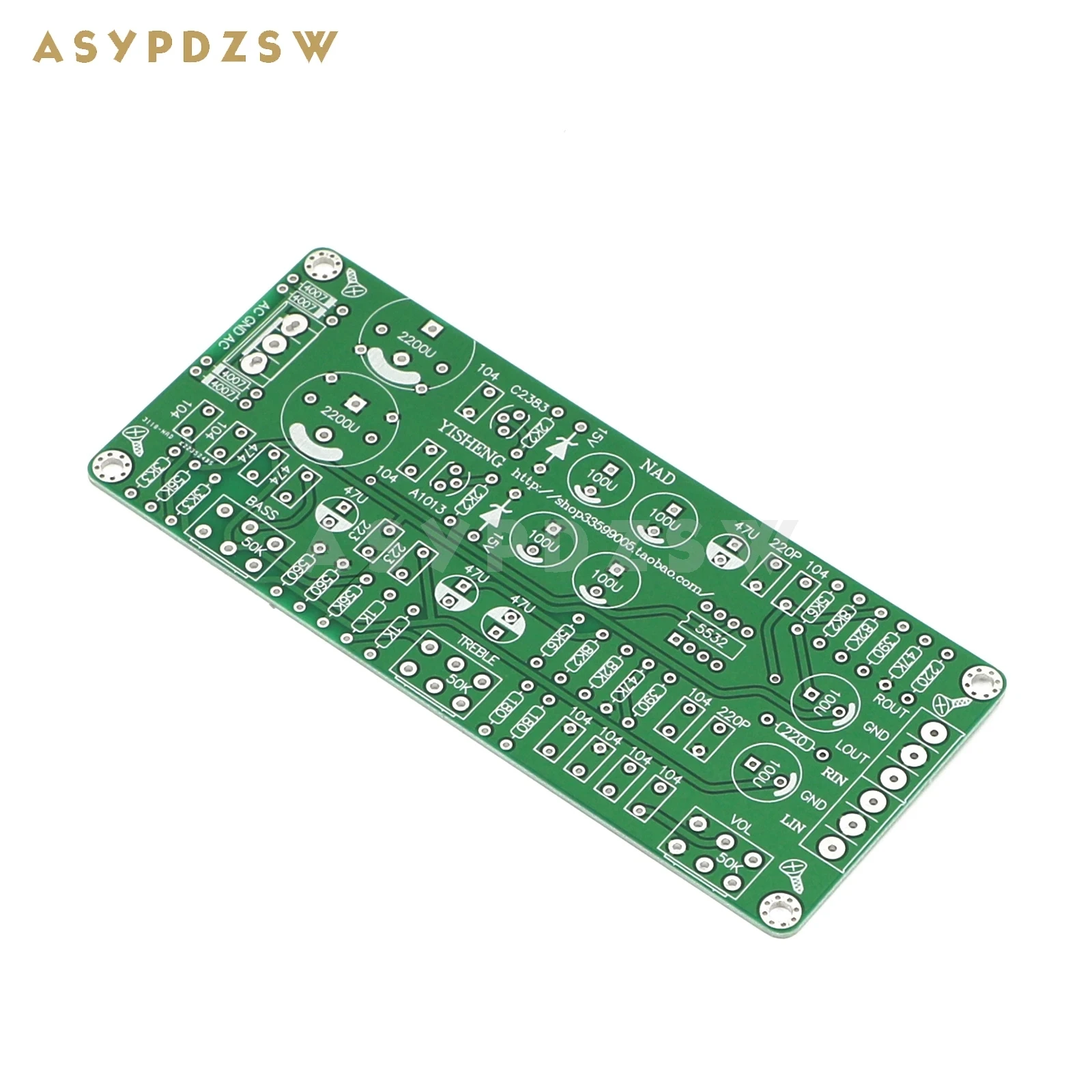 NAD-JRC4580 TREBLE and BASS Single-ended Class A preamplifier Base on NAD circuit Bare PCB