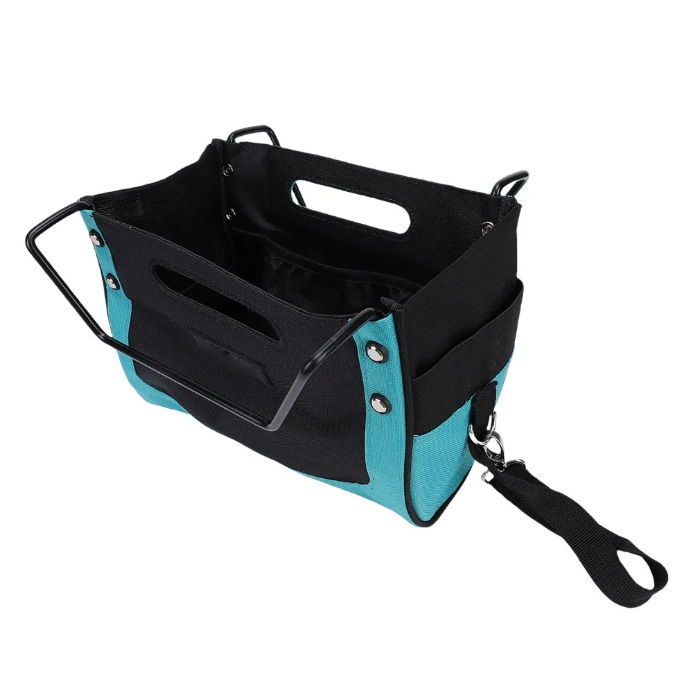 Oxford Fabric Ladder Tool Bag Heavy Duty Compact Size Tool Organizer Bag Foldable Design Blue Tool Pouch Bag Step Ladder Use