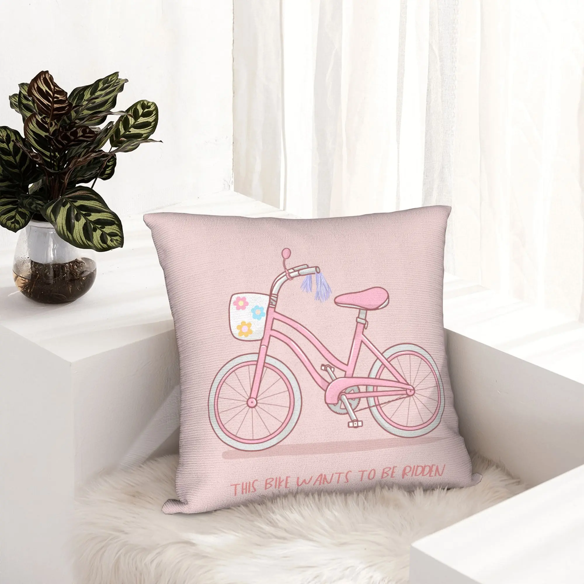 Phoebe Bike Ross Friends Pillowcase Printed Polyester Cushion Cover Gift TV Show Funny Throw Pillow Case Cover Bed 45*45cm