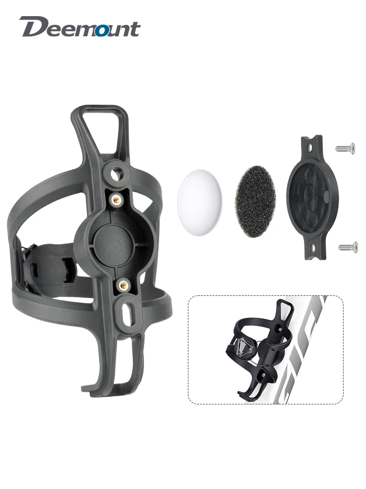 AliExpress DEEMOUNT Deemount Water Bottle Cage Fits Dia. 70-88mm Kettle Elastic Bottle Holder Mount W/ Fits Airtag Locator Stand Cycling Accessories