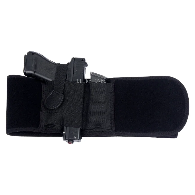 Funda táctica para el vientre, banda de cintura oculta, soporte para pistola para Smith y Wesson, guardabarros Glock 19 23 38 25 32 26 27